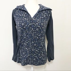 Columbia Cheetah Print Fleece Half Zip Jacket
